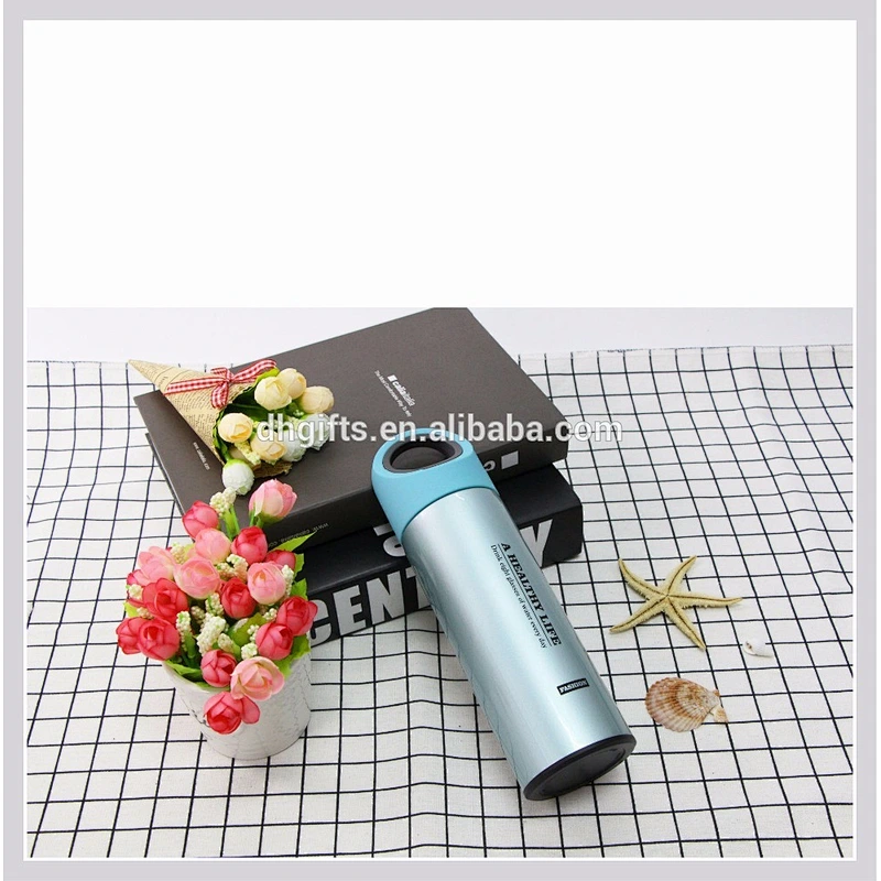 2018 Novelty Water Bottle Vacuum Cup Stainless Steel Vacuum Flask Plastic Cup with Lid