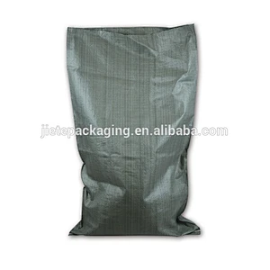 Grey color Russia garbage PP woven big bags, sacks for building material