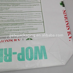 Video, 25kg 50kg square bottom opp laminated pp woven urea fertilizer packaging bag design price with lining