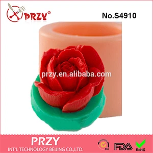 S4910 rose 3d silicone soap mold silicone molds for soap food grade handmade soap mold