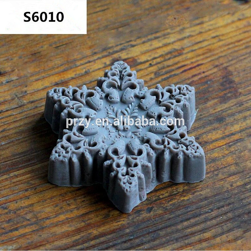 New design snowflake handmade silicone soap mold chocolate mold