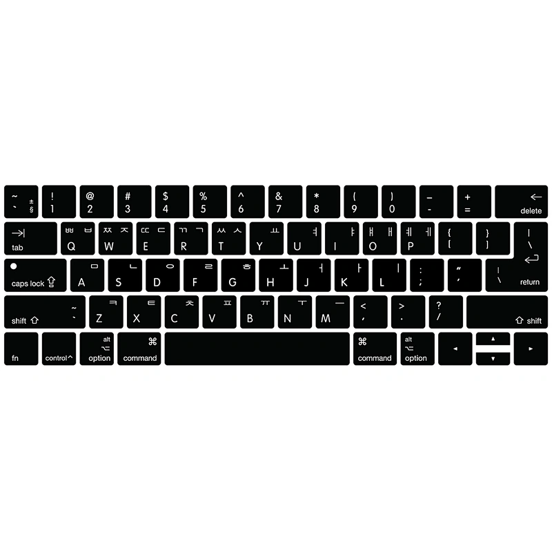 custom silicone keyboard cover korean keyboard skin for macbook pro 13 inch touch bar keyboard skin english laptop