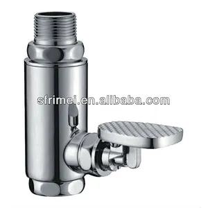 Hand Control Flush Valve Chrome Plated Faucet Spare Parts Toilets tap Enclosures Bathroom Parts KF-9043