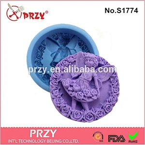 s1774 przy High quality handmade rose beautiful faery soap mold