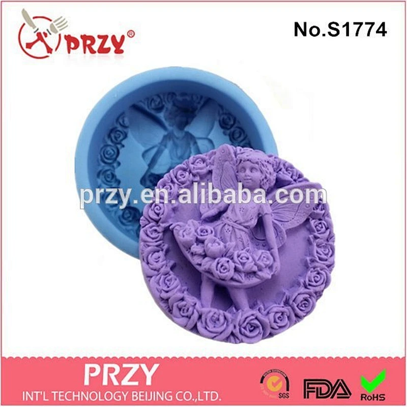 s1774 przy High quality handmade rose beautiful faery soap mold