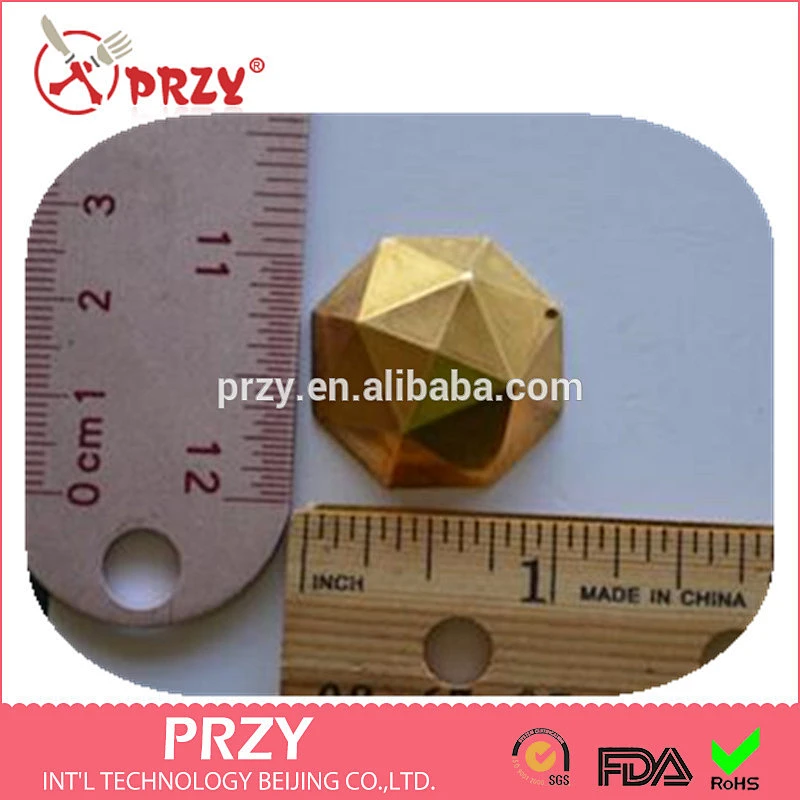 F3050 PRZY Faceted Jewel Shape Pendant Silicone Rubber Flexible Food Safe Mold Silicone Fondant Mold