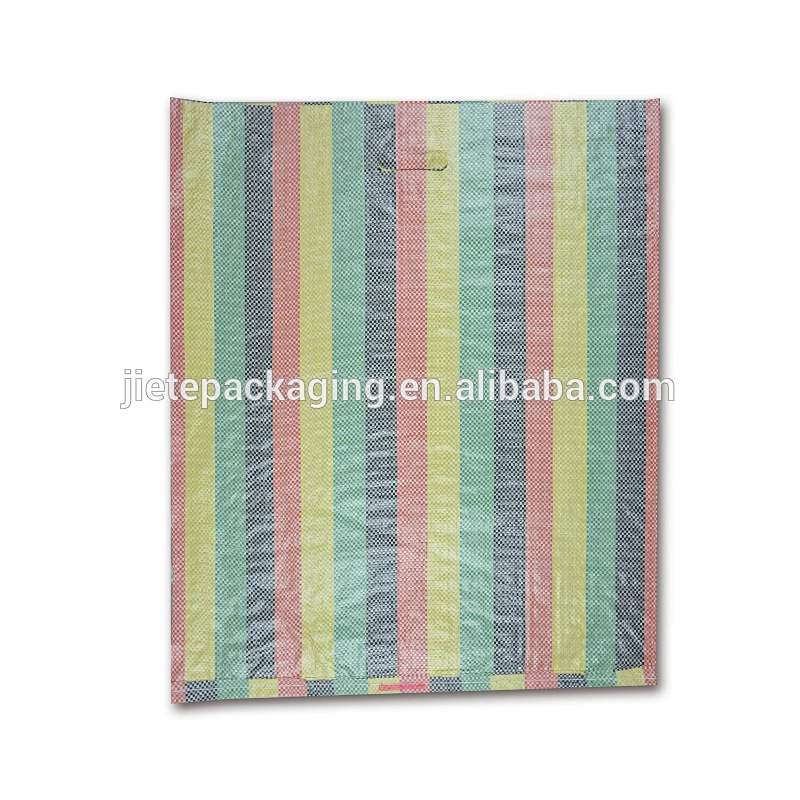 Wenzhou products color striped woven sacks pp woven packaging bags