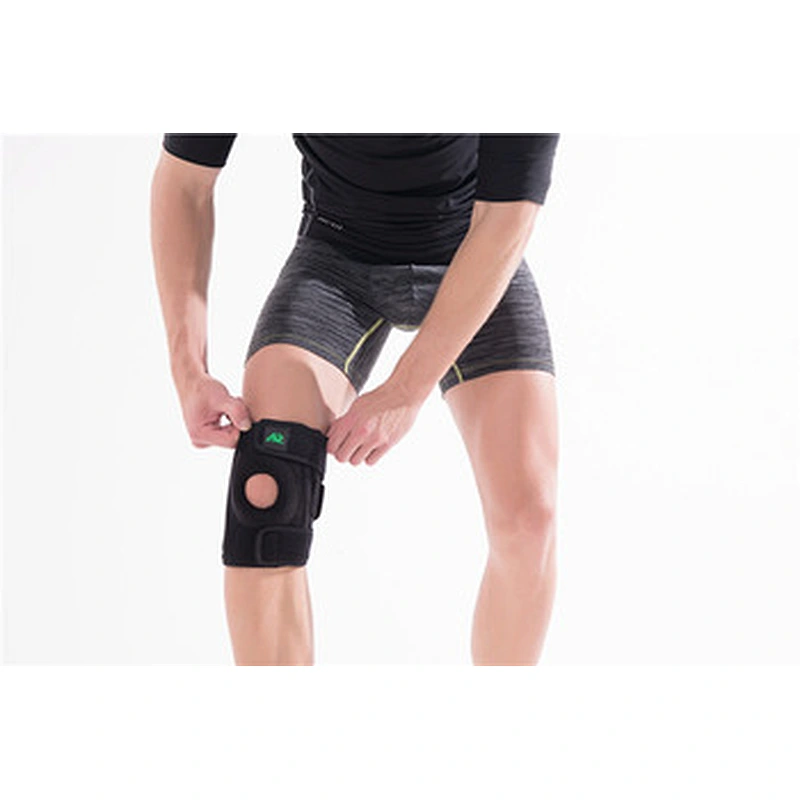 Open knee brace support