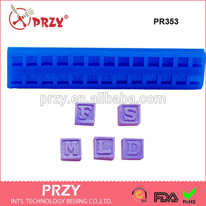 PR353 Silicone Mold Alphabet silicone mold Building Blocks silicone mold