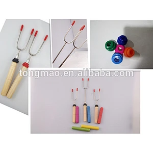 wooden handle rotatable telescoping BBQ GRILL fork