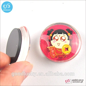 Manufacturers decoration custom transparent glass magnet sticker magnetic