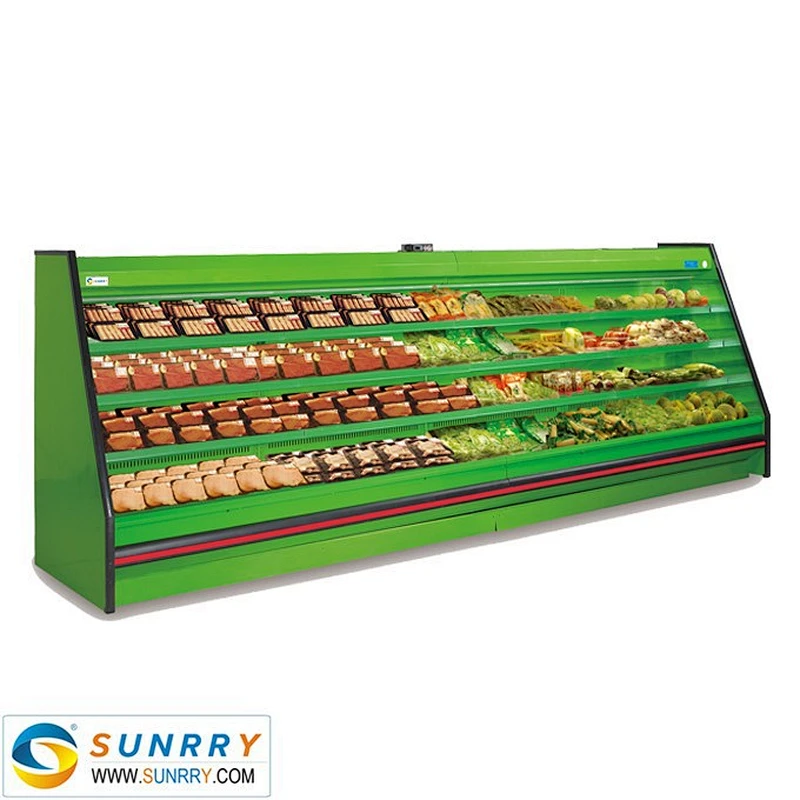 Commercial open display chiller for vegetable and fruit display in supermarket (SUNRRY SY-SVS2000S)