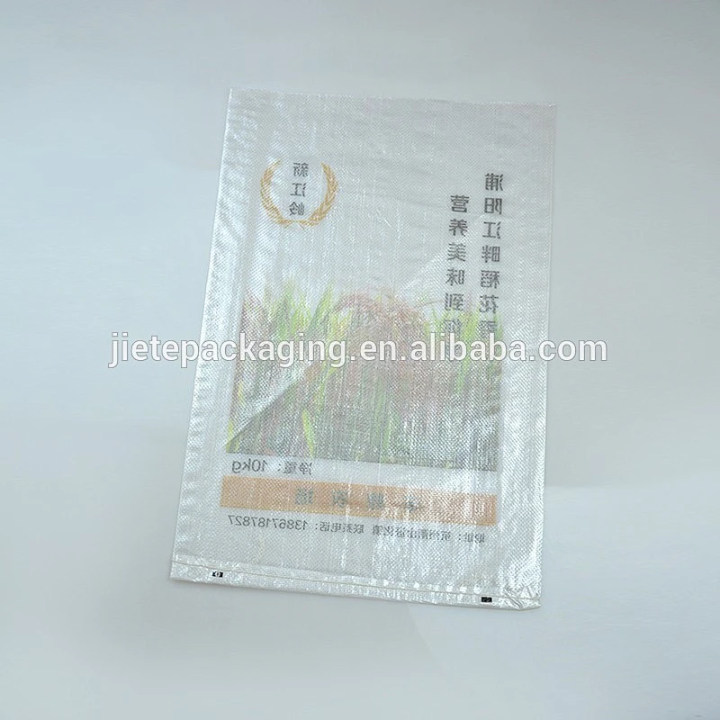 pp woven color printing pearl basmatic rice bags with lamination
