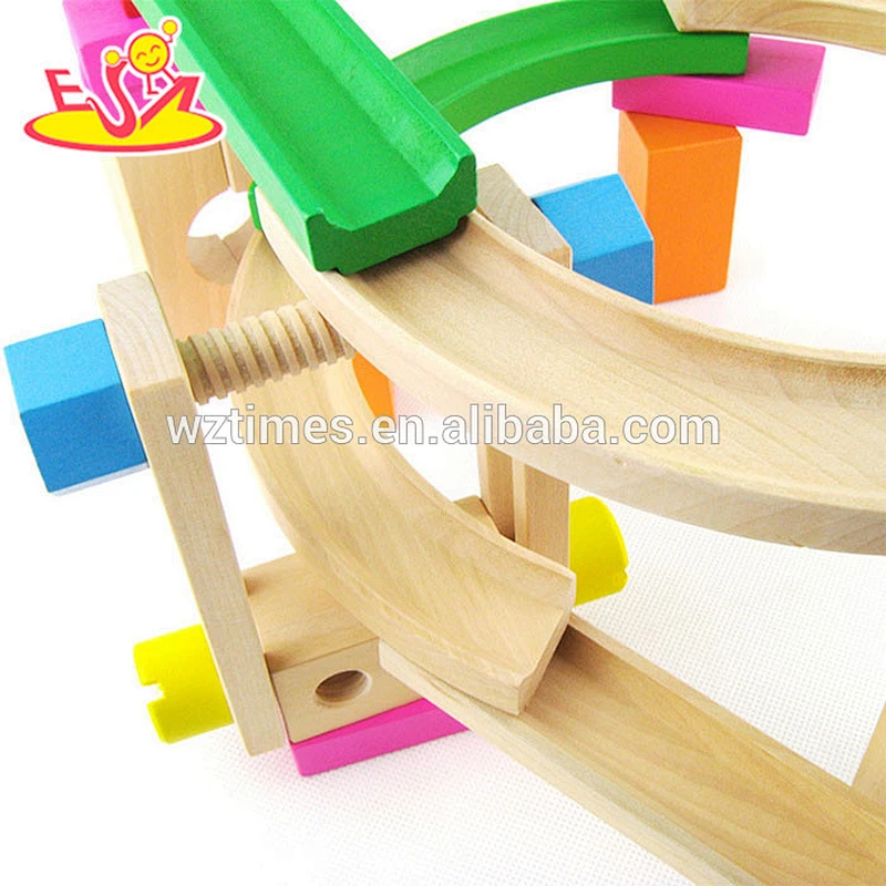 2018 wholesale kids wooden marble runs fashion baby wooden marble runs popular children wooden marble runs W04E039