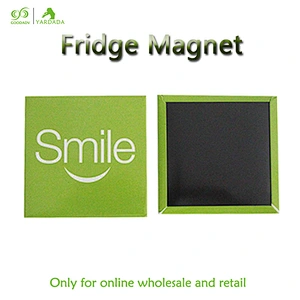 Square Metal Fridge stickers, smiling characters, patterns, personality magnets, high quality eco friendly in stock