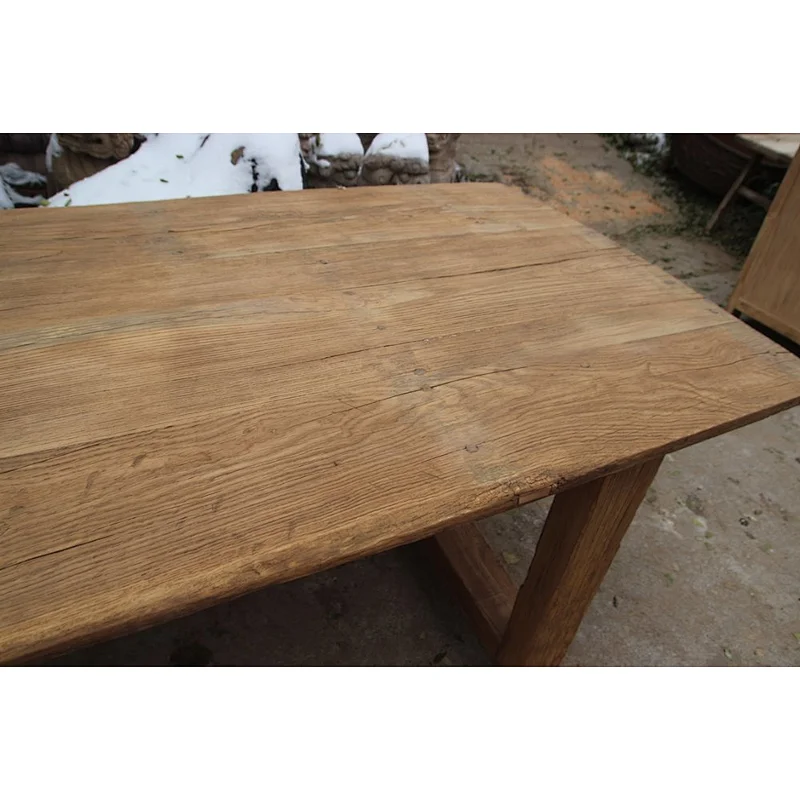 Chinese rustic dinning table U leg