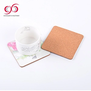 Personalized gifts coasters with cork in bulk custom shape screen printed cork coaster