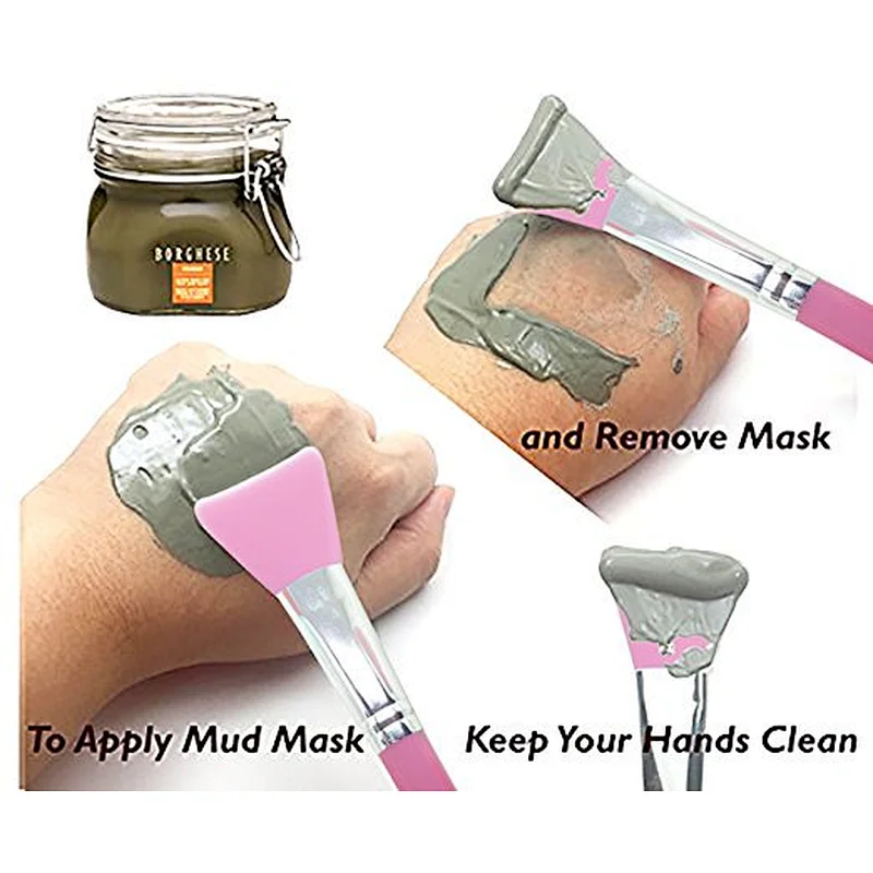 7pcs Clear Silicone Makeup Brush Applicator Sponge Perfect for Eye Blush Lips BB CC Cream