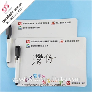 custom design logo promotional gifts wholesale dry erase writing board wtih pen