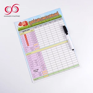 Hot sell magnetic dry erase board color calendar with magnet