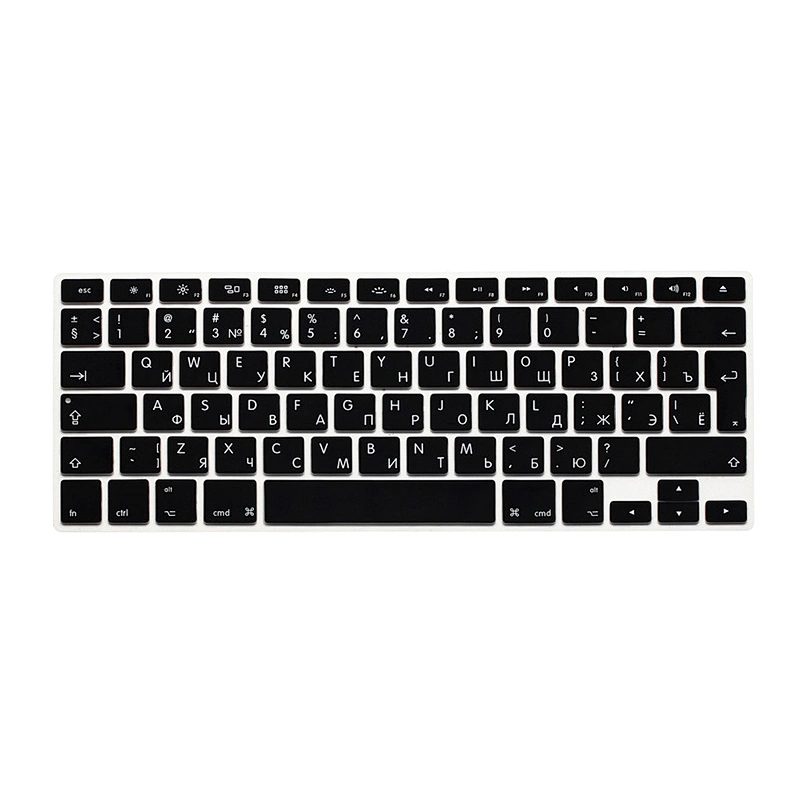 Russian Colorful Laptop Waterproof Dustproof Silicone Custom Keyboard Skin For Macbook Pro 15 for macbook pro keyboard cover
