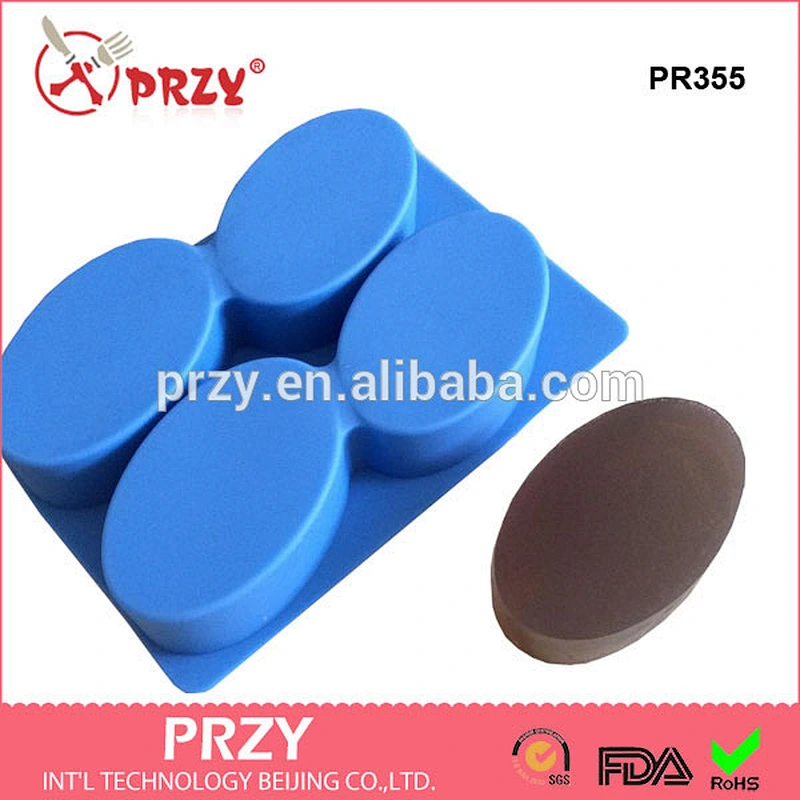 PR355 Sample available oval shape Silicone Mold For Soap , Soap Silicone Mold, 150g each cavity
