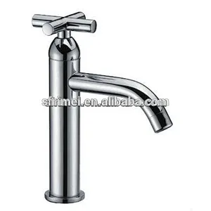 Metal Surface Zinc Cross Handle Cold Water Basin Tap Faucet With Spare Parts