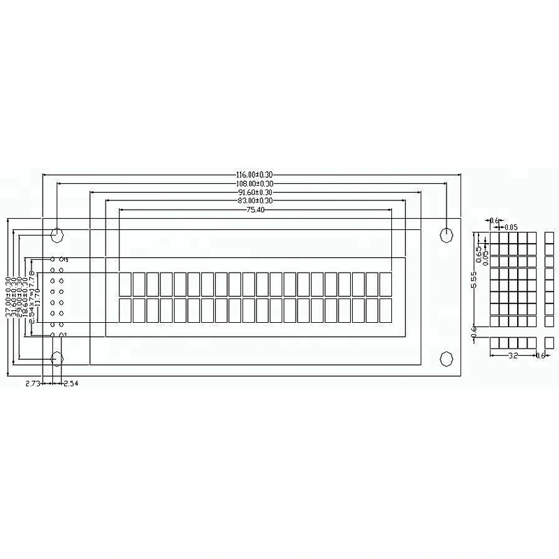 RED CHARACTER 20X2 FSTN LCD DISPLAY SPI INTERFACE LCD module