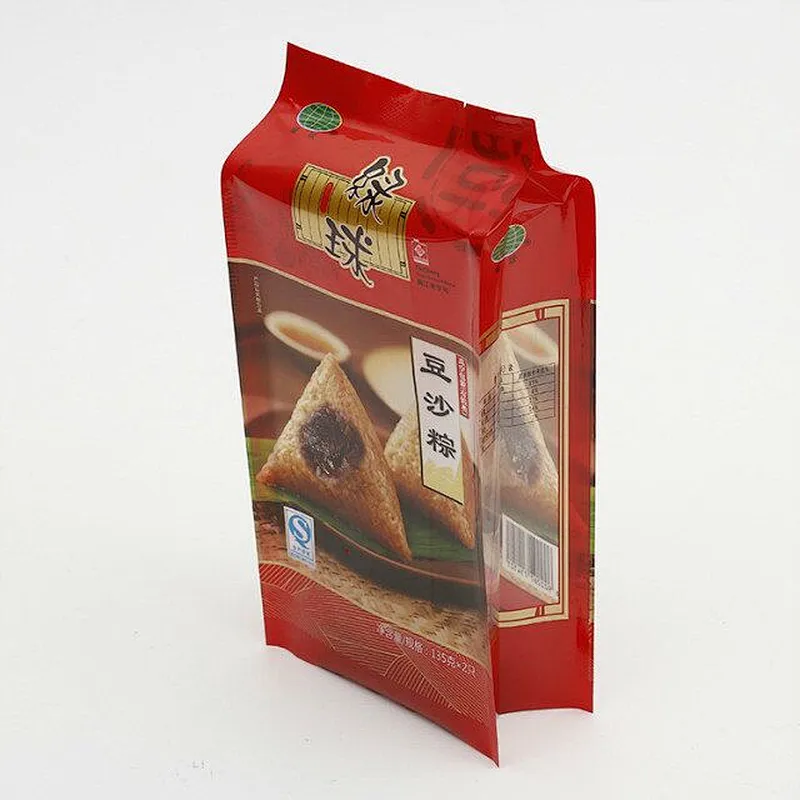 Brown paper cube bags are used for snack packs