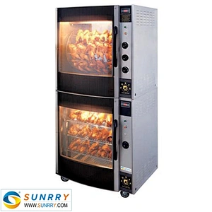 Hot sale delicious vertical stainless steel gas 35pcs charcoal chicken grill machine for sale