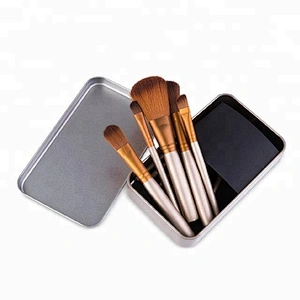 Private Label 12pcs Mini Makeup Brush Set Travel With Tin Box