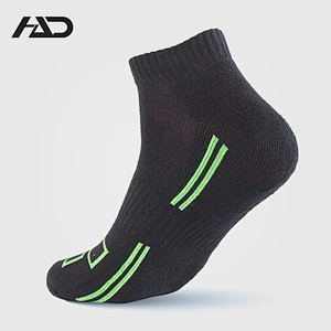 cotton jacquard half terry non slip running socks