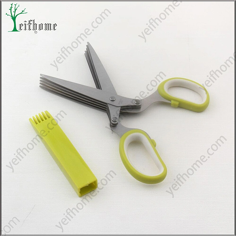 Newly Design Utility Stainless Steel 5 blade Herb Scissors