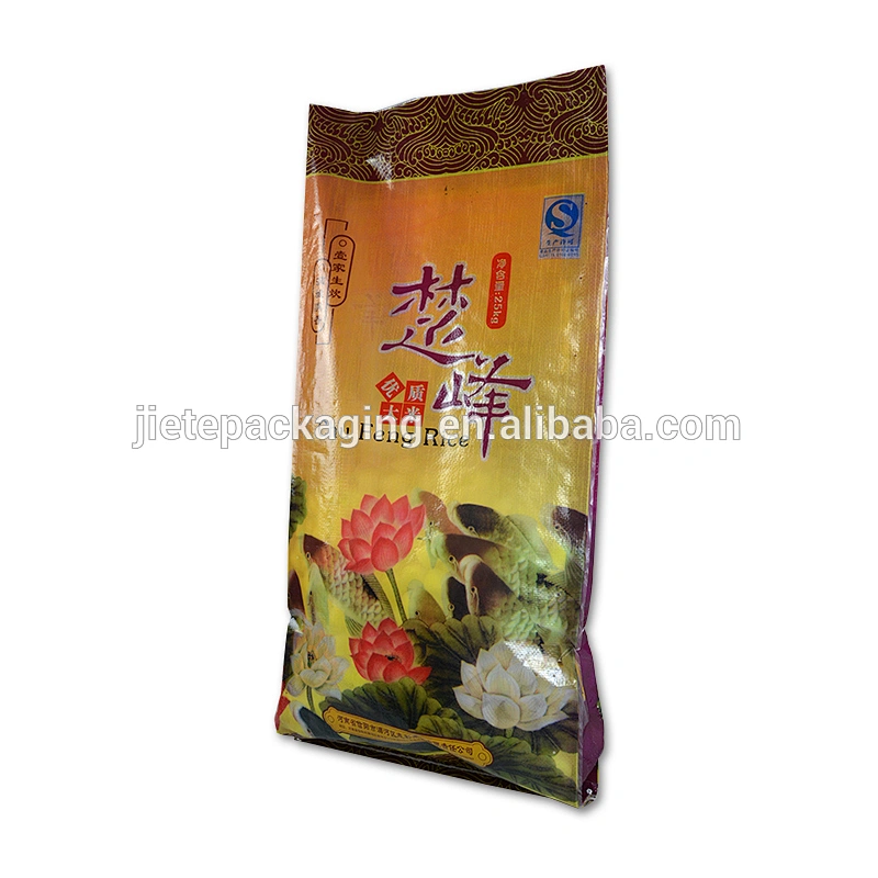 Wholesale plastic pp rice woven packing bag for 25kg