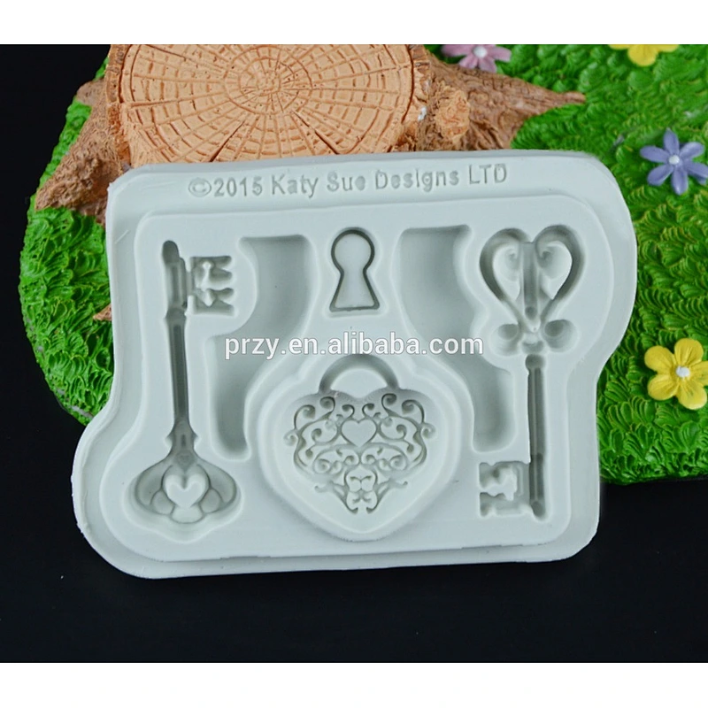 Key to turn sugar cake silicone mold dry pez shape mold cake edge decoration can be customized
