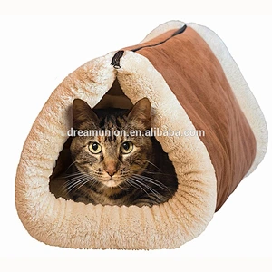 NEW SHACK 2 IN 1 SELF HEATING PET TUNNEL & MAT BED CAT DOG PORTABLE COSY WARM
