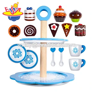 Die beliebtesten Kinder spielen Holzspielzeug Kuchen mit Ständer W10B241
