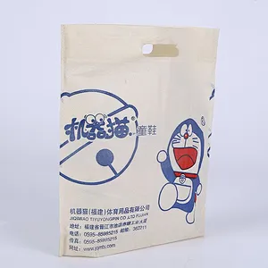 Custom white non-woven bags with doraemon logo