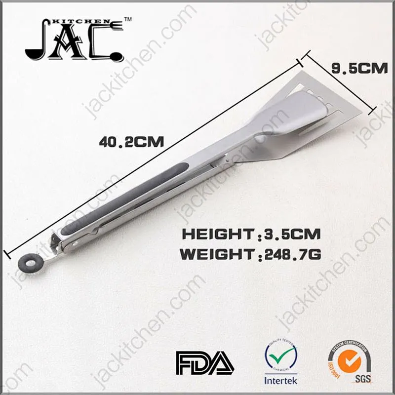 Hot Sale Stainless Steel Pp Wood Handle Grill Tongs