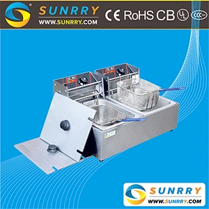 High Quality Commercial Economic Electric Deep Fryer with 2 tanks 2 baskets for Sale