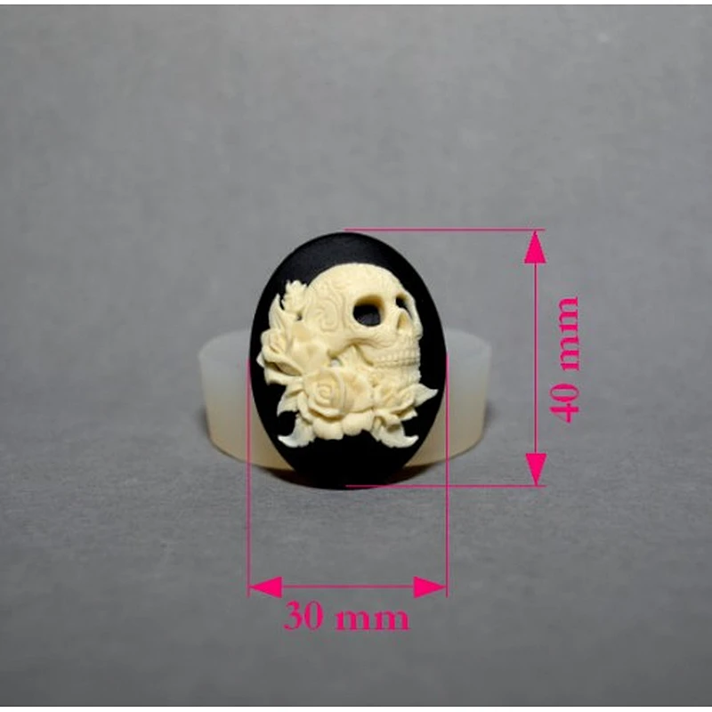 PRZY skull Christian rose chocolate fondant mold Silica gel mould for cake decoration baking tools