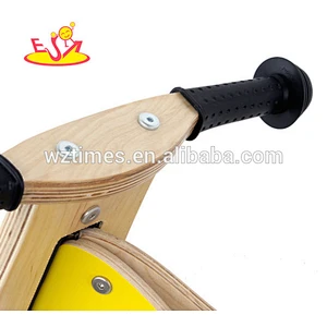 Wholesale top quality kids wooden walking balance bike with funny pattern W16C097-1