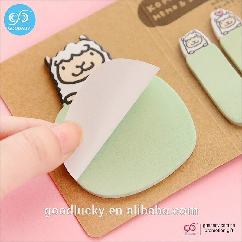 Promotional shaped custom sticky notepad memo pad