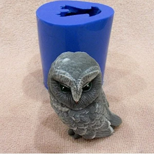 Owl silicone Soap mold 3D animal candles making mould Silica