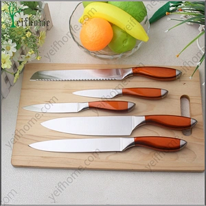 2017 high quality 5 pcs kitchen knife set with color handle