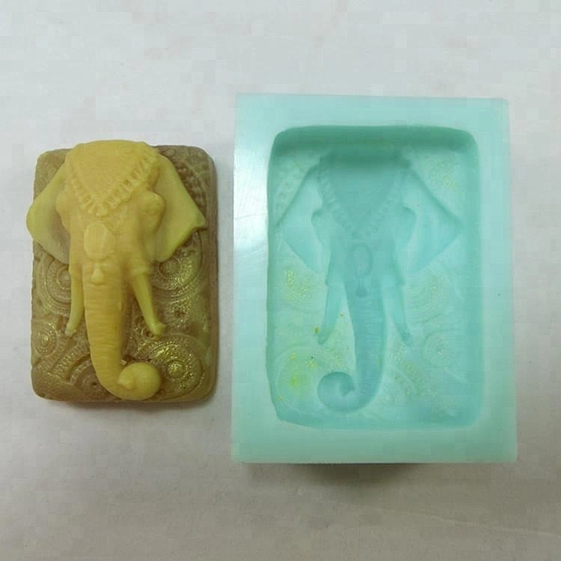 QT0030 animals Soap molds Indian Thai elephant Candle mold aroma stone silicone mould