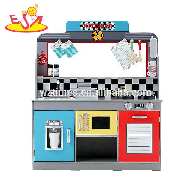 Juguete de madera colorido educativo de la cocina 2018 del nuevo estilo para entrenar a la habilidad W10C369 de los niños