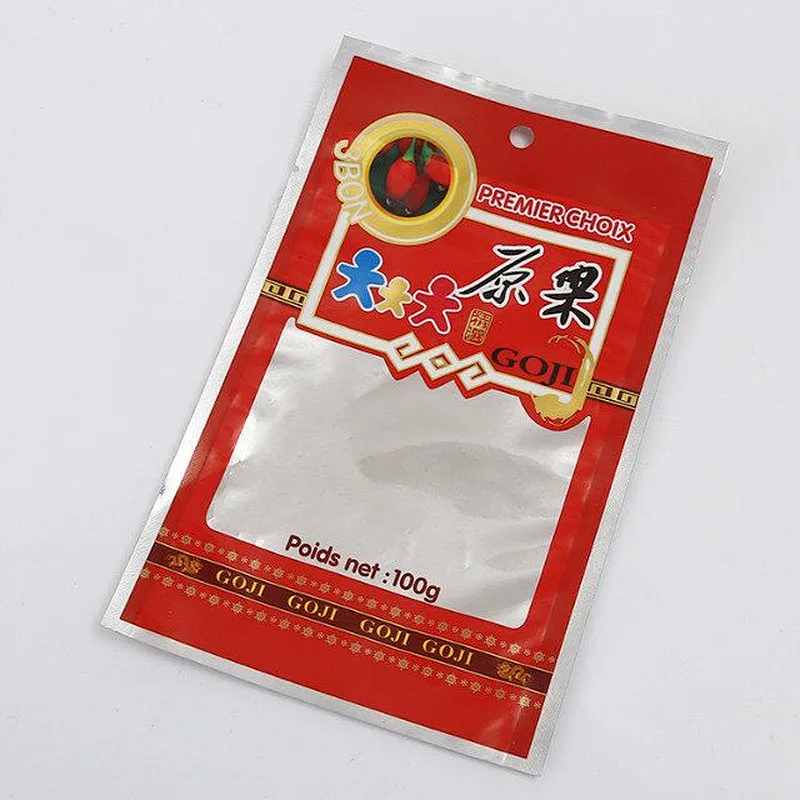 Customized color printing PE bag for goji berries, peanuts, clean bag packaging