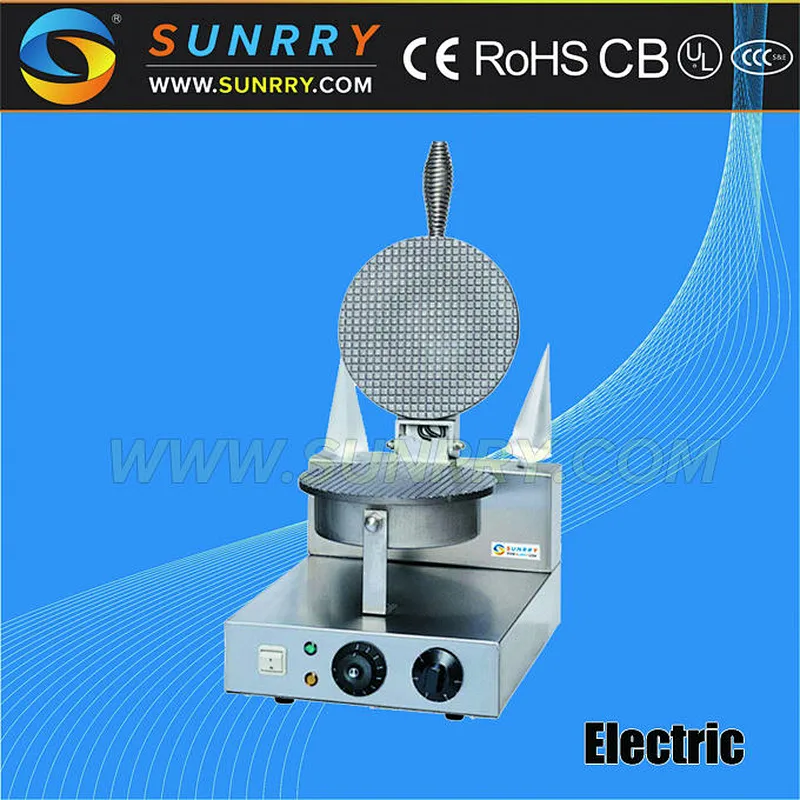 Electric commercial ice cream cone maker with plate diameter 210 mm ice cream waffle cone maker (SUNRRY SY-KB1)