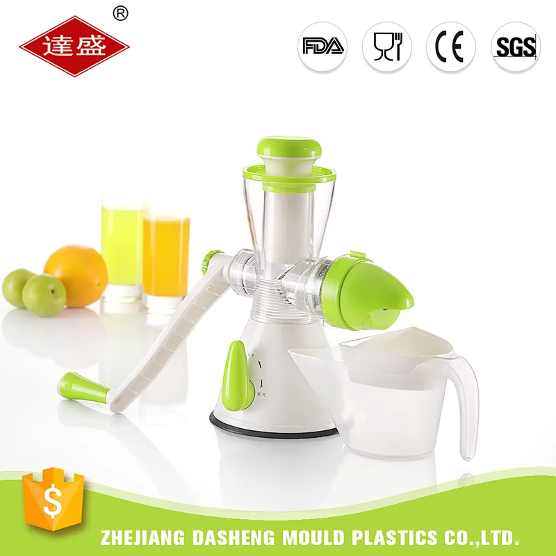 Home cheap plastic mini healthy portable citrus pomegranate fruit slow hand manual juicer